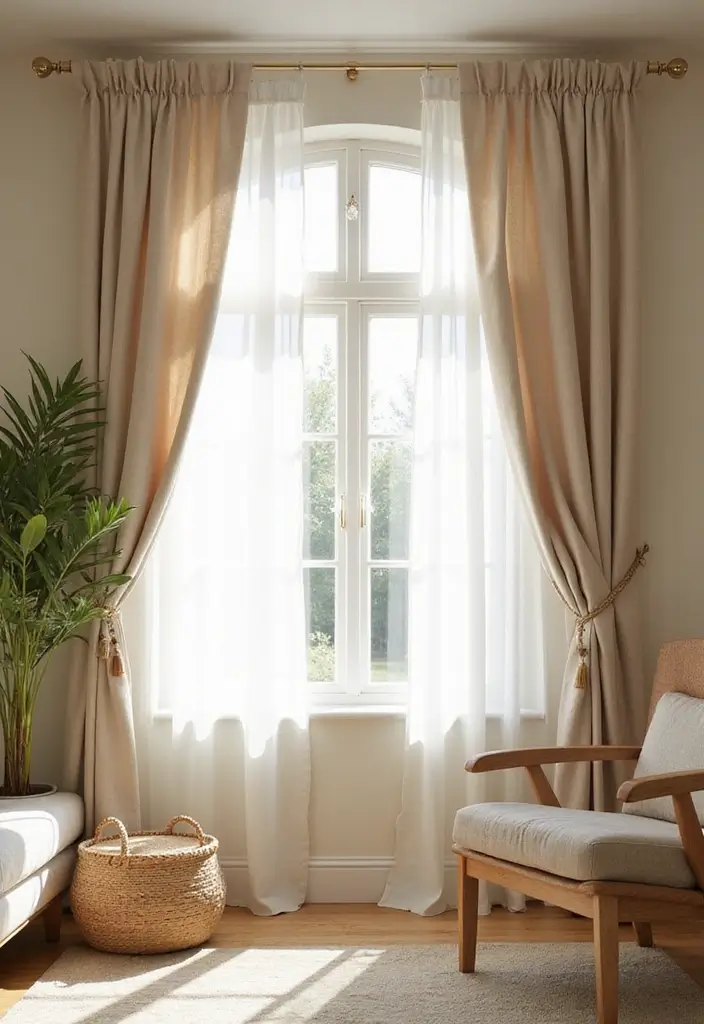 25 Living Room Curtain Ideas That Instantly Elevate Your Space - 1. Organic Cotton Drapes