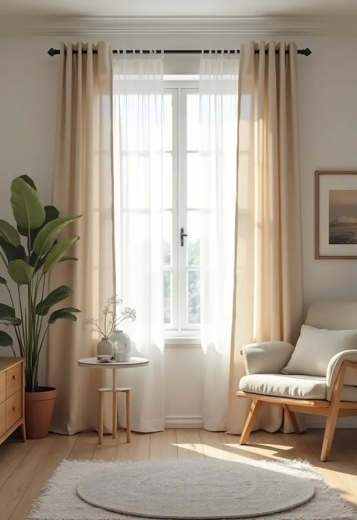25 Living Room Curtain Ideas That Instantly Elevate Your Space - 14. Minimalist Canvas Curtains