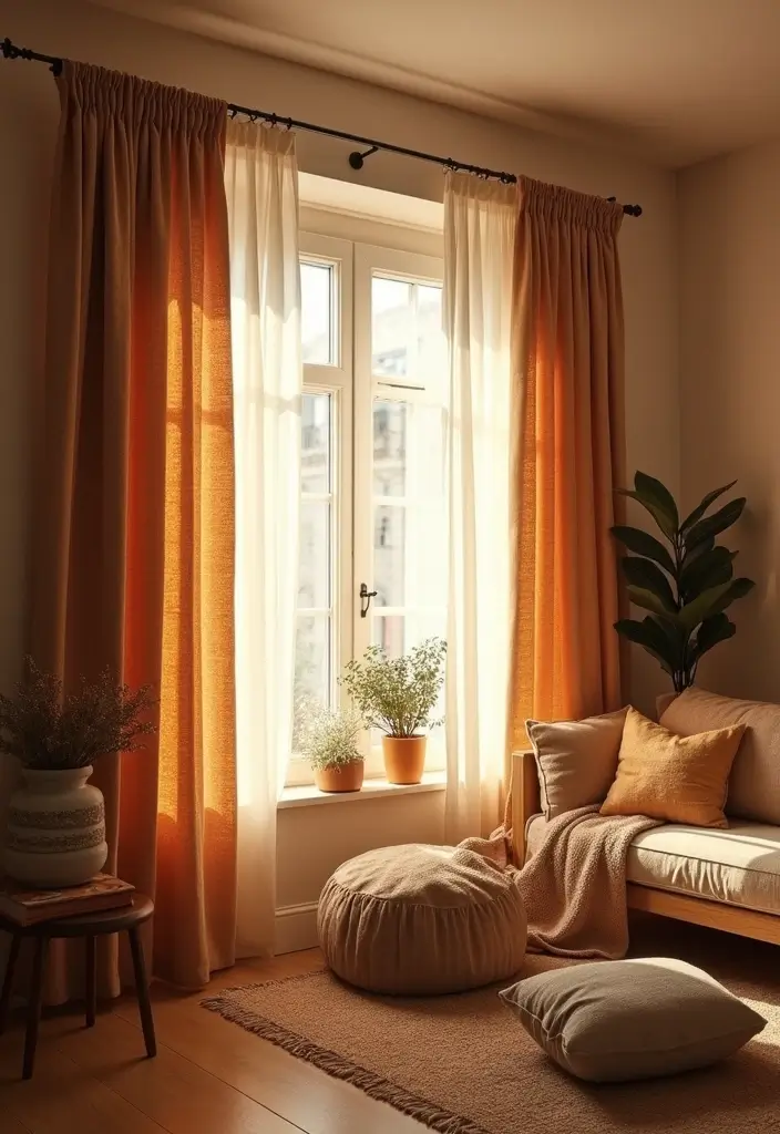 25 Living Room Curtain Ideas That Instantly Elevate Your Space - 18. Textured Chenille Curtains