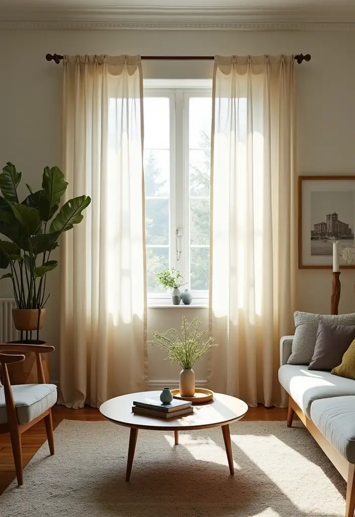 25 Living Room Curtain Ideas That Instantly Elevate Your Space - 25. Custom Printed Eco-Friendly Fabrics