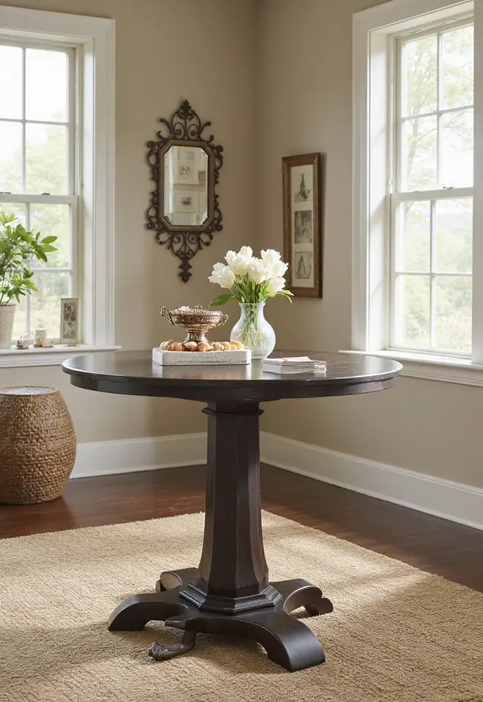 27 Console Table in Living Room Ideas That Add Function and Style - 19. Console Tables with Swivel Tops