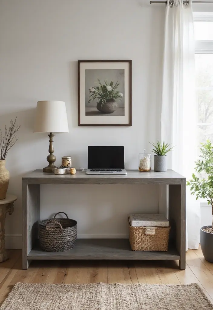 27 Console Table in Living Room Ideas That Add Function and Style - 6. Multi-Purpose Marvels