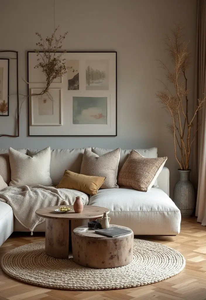 27 Forest Themed Living Room Ideas That Bring Nature Inside - 10. Layered Textures