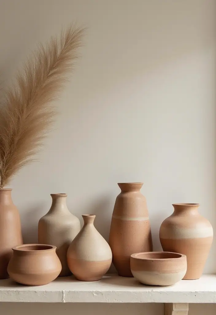 27 Forest Themed Living Room Ideas That Bring Nature Inside - 12. Handmade Ceramics