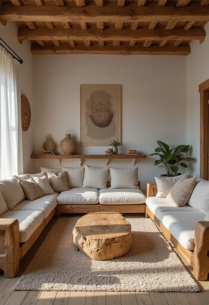 27 Forest Themed Living Room Ideas That Bring Nature Inside - 2. Natural Wood Elements