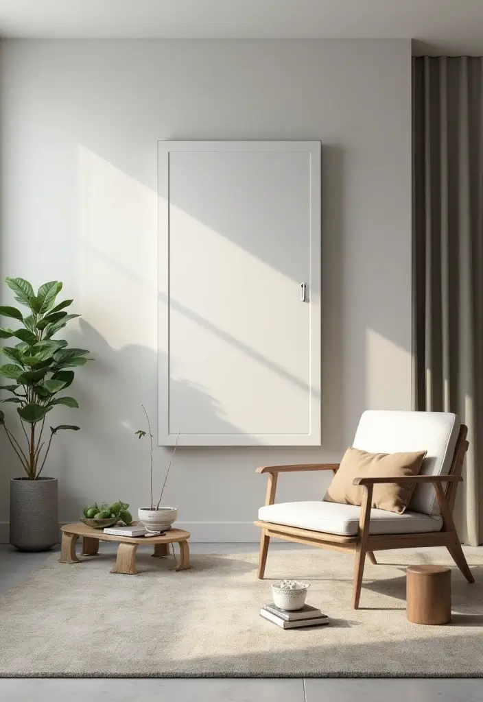 27 Gas Heaters Living Room Ideas That Add Warmth and Comfort - 1. Contemporary Wall-Mounted Gas Heater