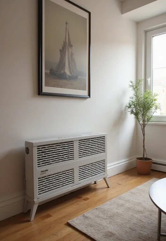 27 Gas Heaters Living Room Ideas That Add Warmth and Comfort - 20. Elegant Baseboard Gas Heater