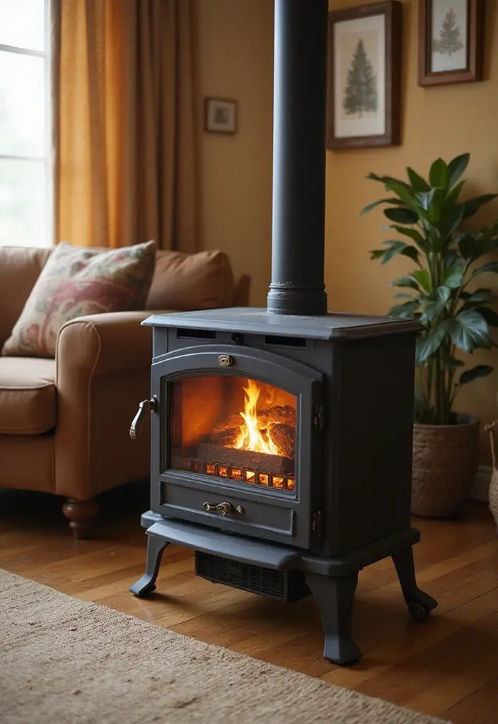 27 Gas Heaters Living Room Ideas That Add Warmth and Comfort - 22. Gas Heater with Remote Control