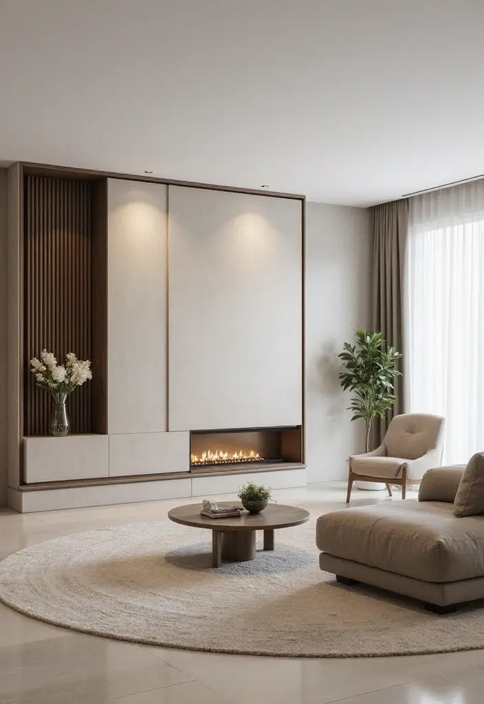 27 Half Wall Paneling Ideas Living Room That Add Depth and Texture - 16. Minimalist Paneling