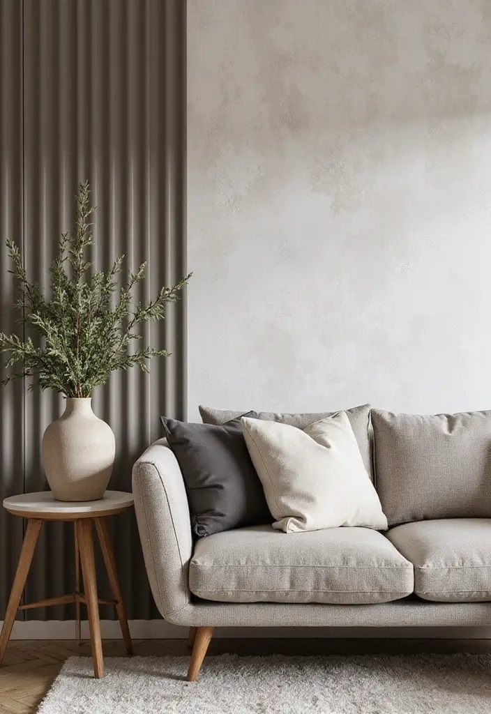 27 Half Wall Paneling Ideas Living Room That Add Depth and Texture - 19. Textured Panels with Paint Effects