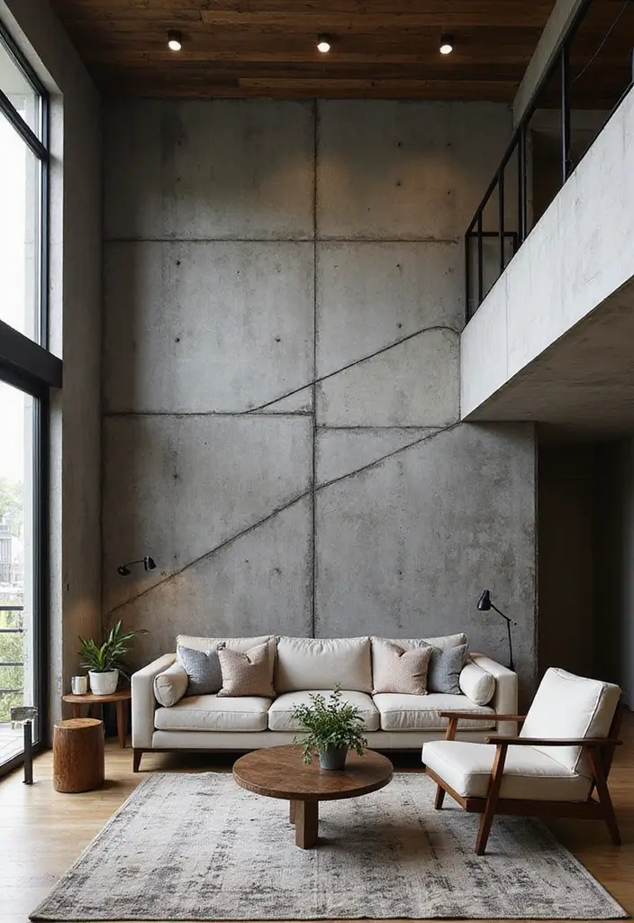 27 Half Wall Paneling Ideas Living Room That Add Depth and Texture - 20. Modern Industrial Paneling