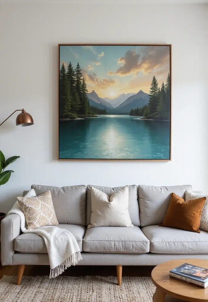 27 Living Room Art Above Couch Ideas That Look Balanced and Elegant - 26. Custom Art Commissions