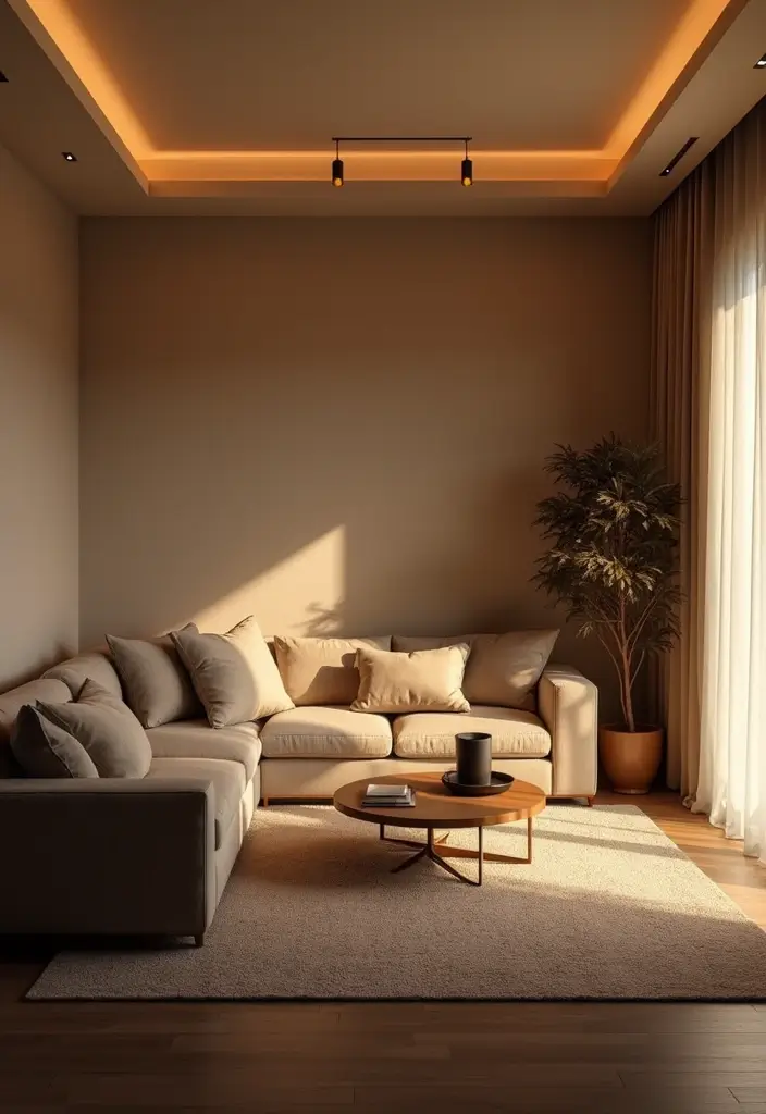 27 Living Room Showcase Ideas That Highlight Your Decor Beautifully - 10. Layered Lighting