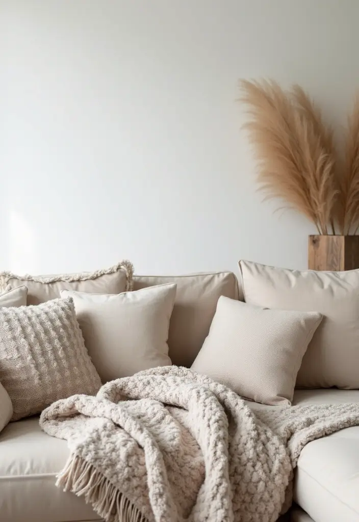 27 Living Room Showcase Ideas That Highlight Your Decor Beautifully - 14. Layered Textiles