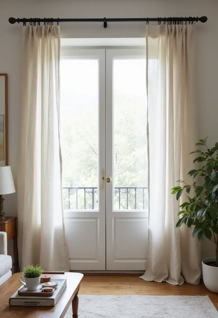 27 Living Room Showcase Ideas That Highlight Your Decor Beautifully - 17. Elegant Window Treatments