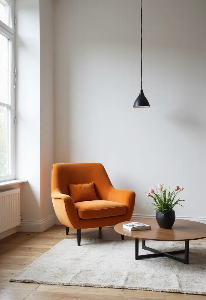 27 Living Room Showcase Ideas That Highlight Your Decor Beautifully - 2. Statement Furniture Piece