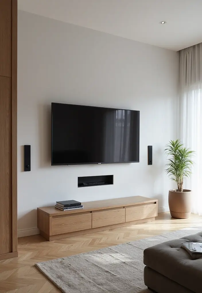 27 Living Room Showcase Ideas That Highlight Your Decor Beautifully - 25. Integrated Technology