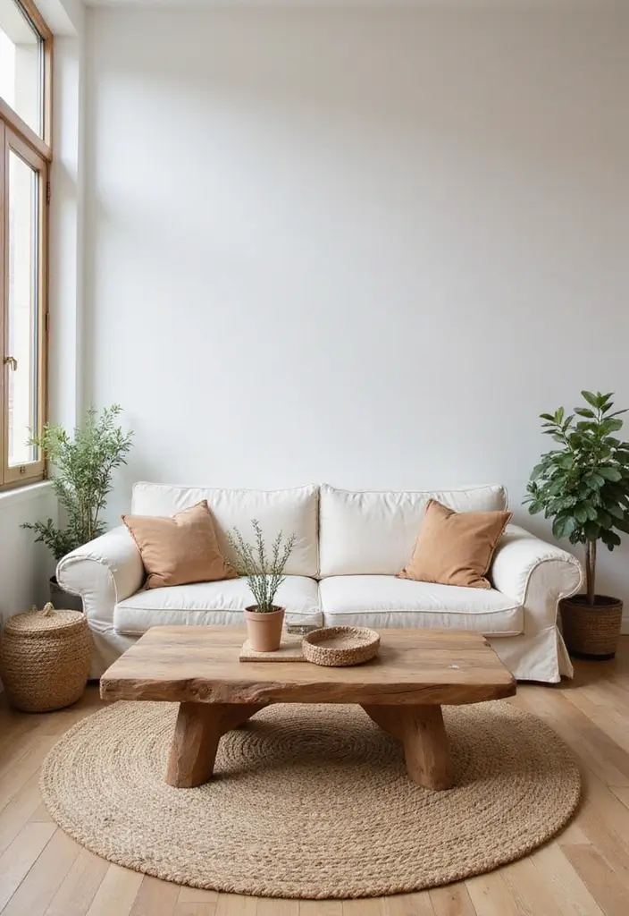 27 Living Room Showcase Ideas That Highlight Your Decor Beautifully - 3. Earthy Textures