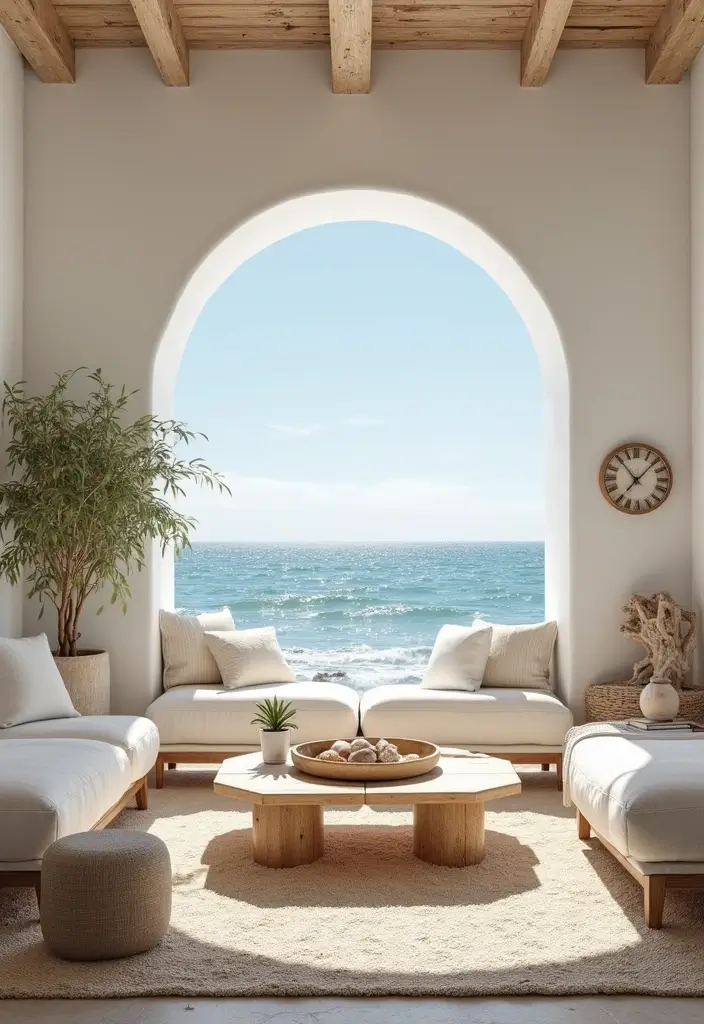 27 Mediterranean Living Room Ideas That Feel Bright and Breezy - 21. Beach-Inspired Decor