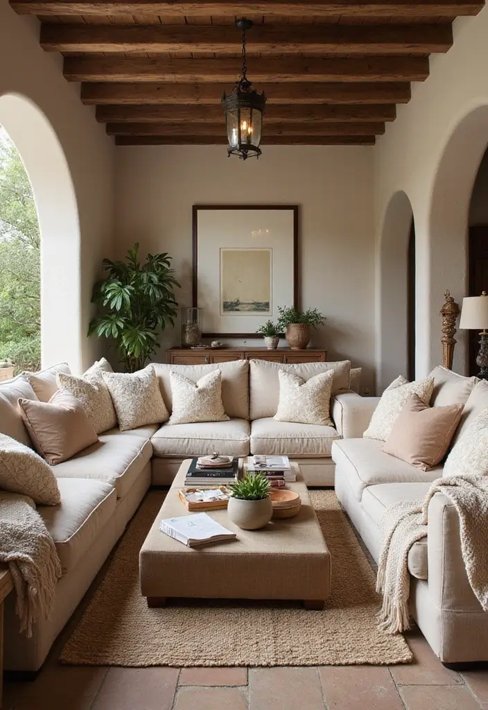 27 Mediterranean Living Room Ideas That Feel Bright and Breezy - 27. Comfortable and Cozy Seating