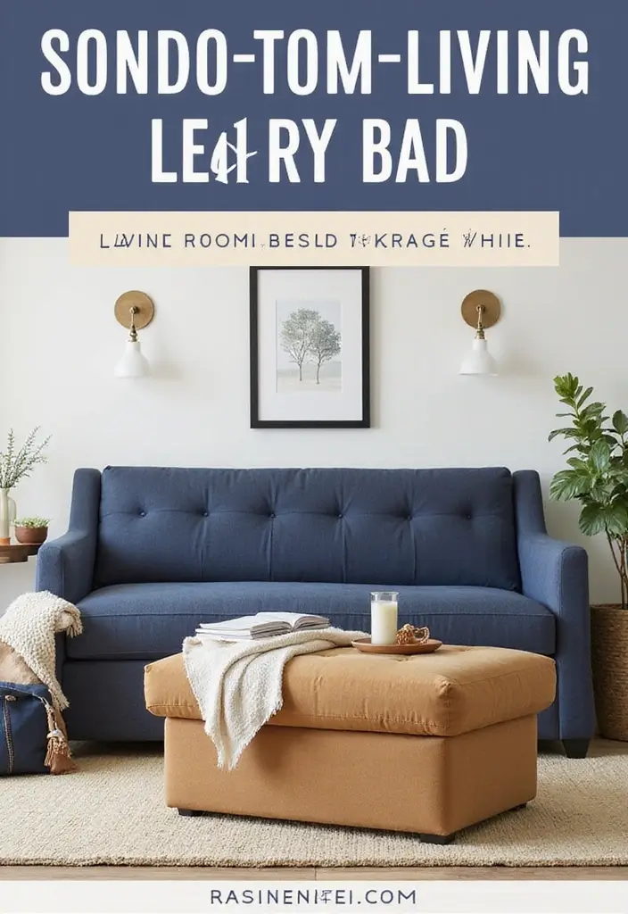 27 Navy and Tan Living Room Ideas That Feel Classic and Warm - 10. Multi-Purpose Spaces