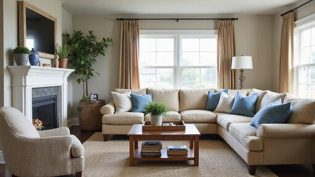 27 Navy and Tan Living Room Ideas That Feel Classic and Warm