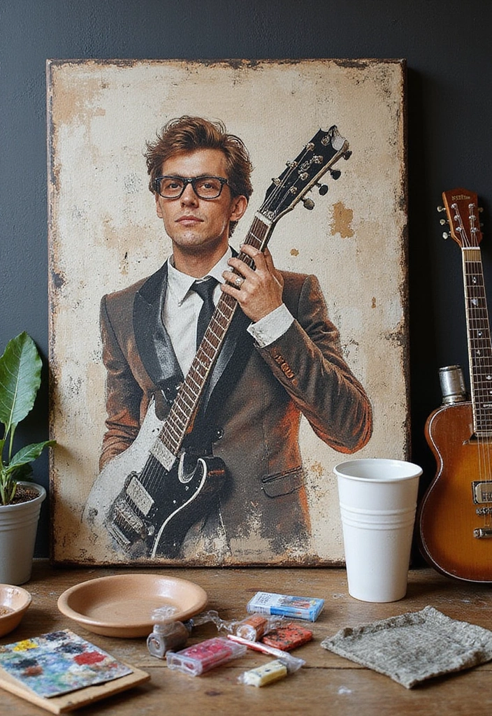 27 Rock n Roll Living Room Ideas That Feel Bold and Vintage - 20. DIY Rock n Roll Art Projects