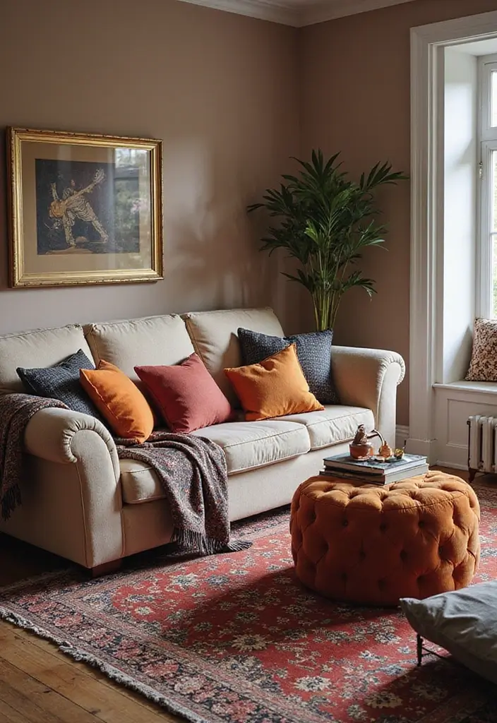 27 Rock n Roll Living Room Ideas That Feel Bold and Vintage - 21. Music-Influenced Color Accents