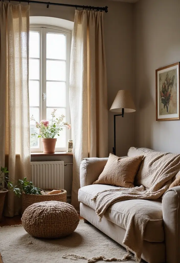 27 Rustic Wall Decor for Living Room Ideas That Add Texture and Charm - 11. Textured Fabrics