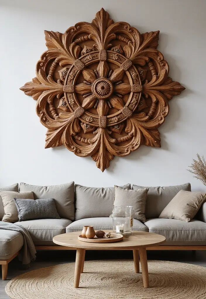 27 Rustic Wall Decor for Living Room Ideas That Add Texture and Charm - 15. Wooden Wall Art