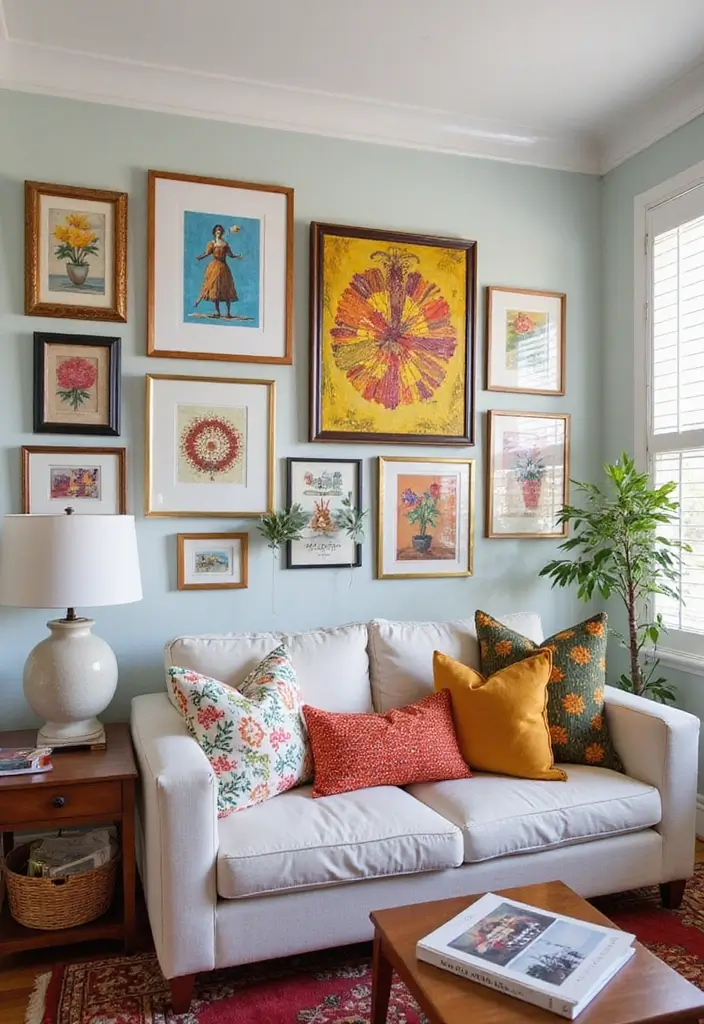27 Small Living Room Decor on a Budget Ideas That Look Expensive - 10. Affordable Artwork