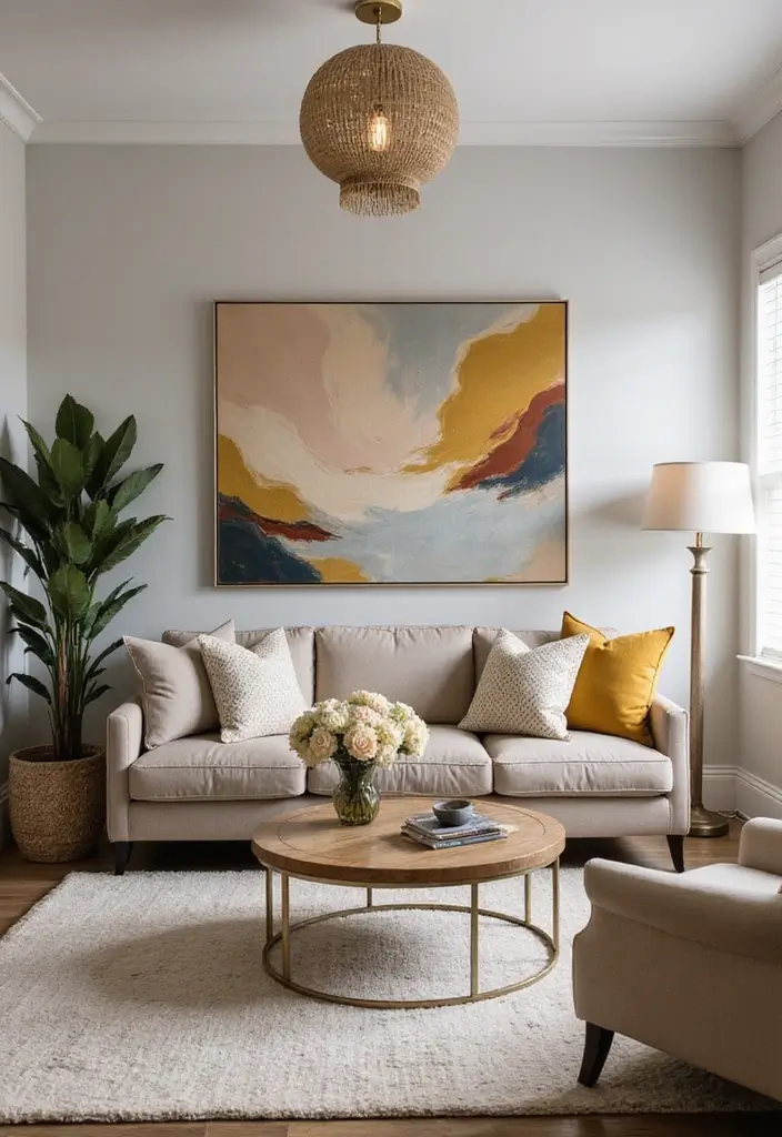 27 Small Living Room Decor on a Budget Ideas That Look Expensive - 21. Create a Focal Point