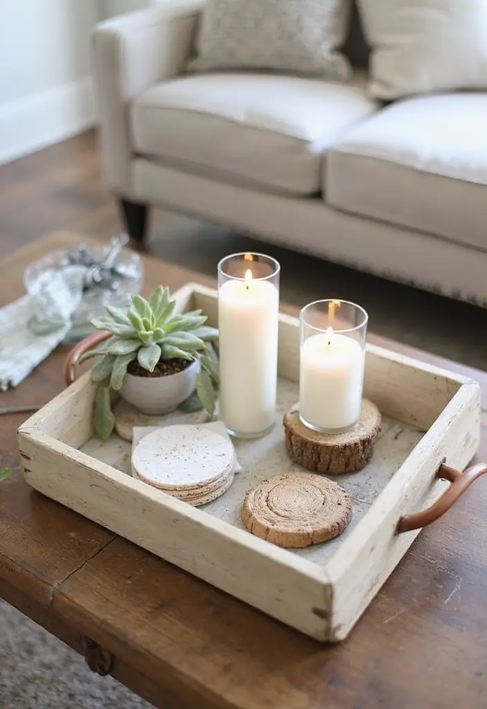 27 Small Living Room Decor on a Budget Ideas That Look Expensive - 23. Decorative Trays