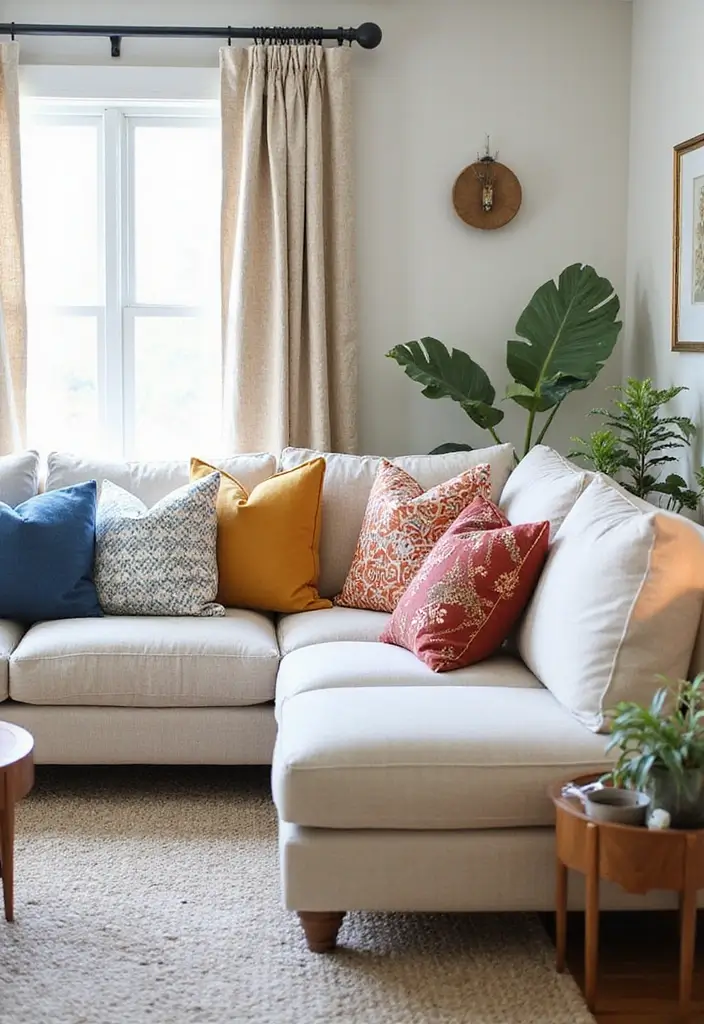 27 Small Living Room Decor on a Budget Ideas That Look Expensive - 4. Affordable Throw Pillows
