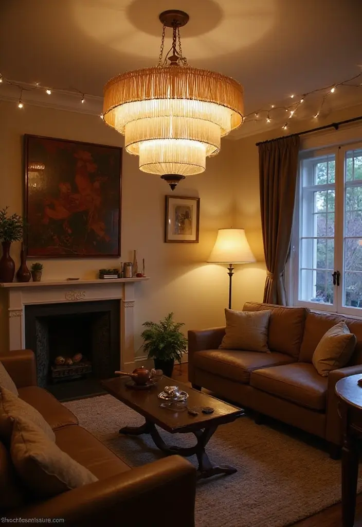 27 Small Living Room Decor on a Budget Ideas That Look Expensive - 6. Statement Lighting Fixtures