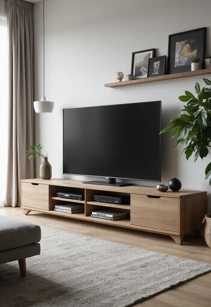 27 TV Stand Living Room Ideas That Look Functional and Sleek - 3. Stylish Media Consoles
