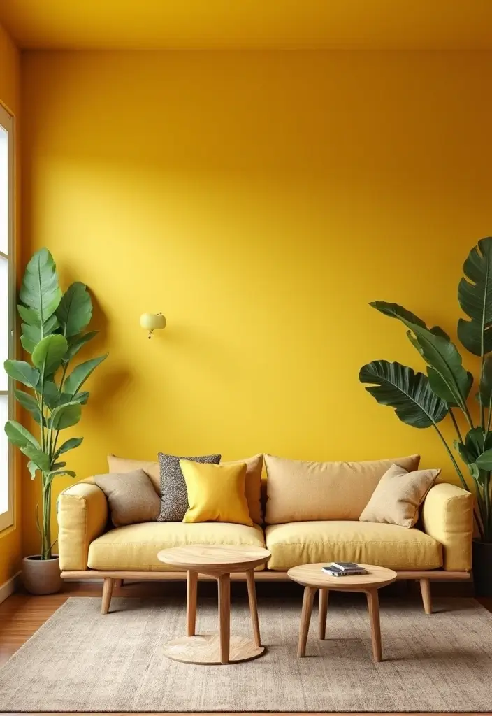 27 Yellow Living Room Ideas That Feel Cheerful and Bright - 27. Yellow Ceiling Accents