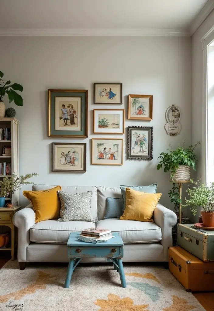 28 College Living Room Apartment Ideas That Are Budget Friendly and Stylish - 11. Upcycled Decor Items