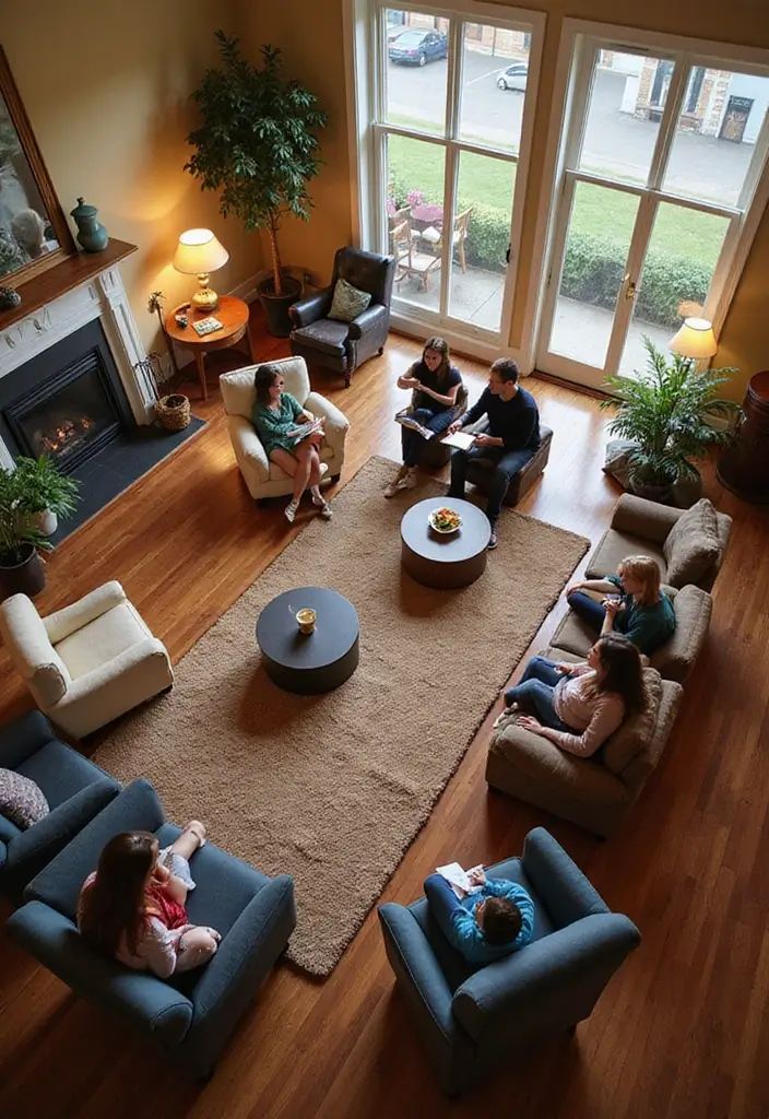 28 College Living Room Apartment Ideas That Are Budget Friendly and Stylish - 19. Gathering Spots