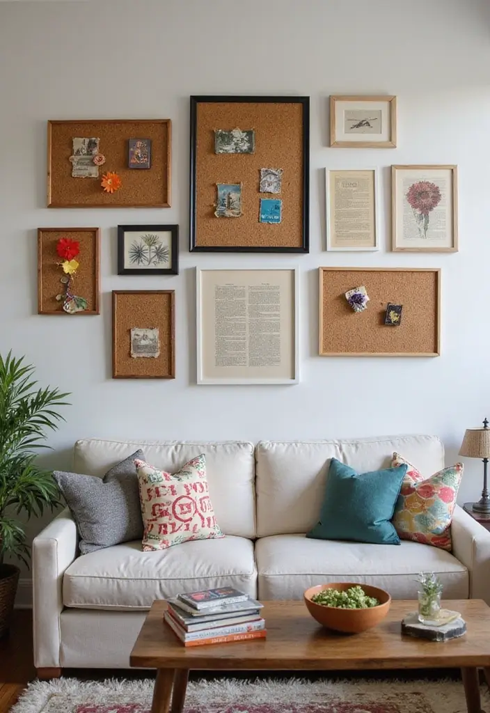 28 College Living Room Apartment Ideas That Are Budget Friendly and Stylish - 4. Wall Art from Recycled Materials