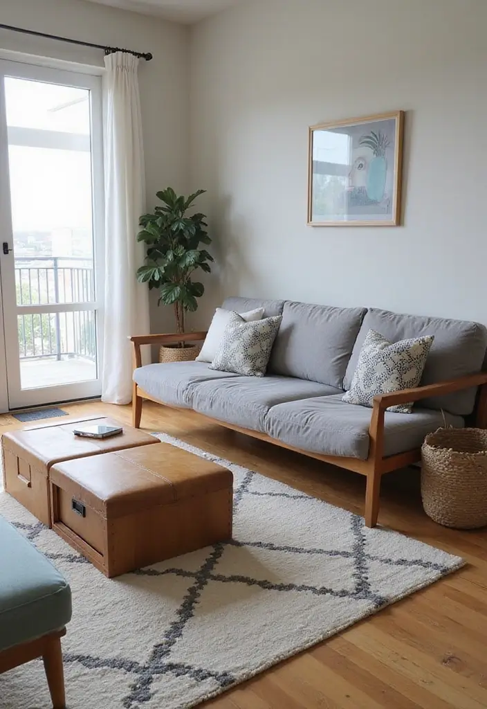 28 College Living Room Apartment Ideas That Are Budget Friendly and Stylish - 5. Multi-Functional Furniture