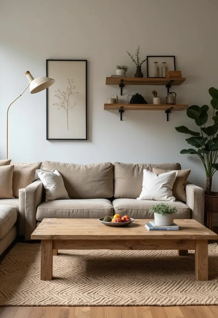 28 College Living Room Apartment Ideas That Are Budget Friendly and Stylish - 9. Reclaimed Wood Furniture