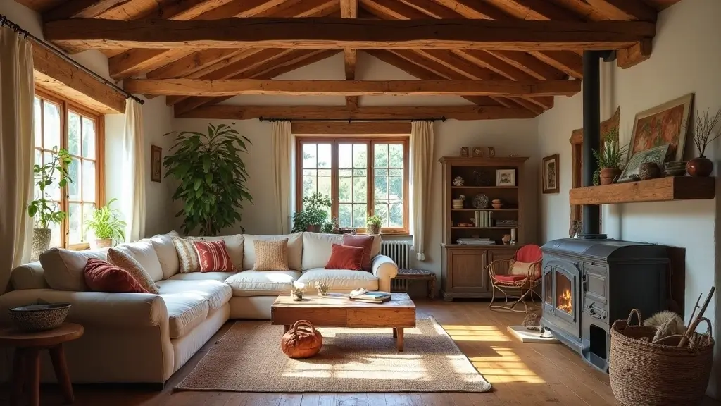 28 Country Living Room Decorating Ideas That Feel Rustic and Homey