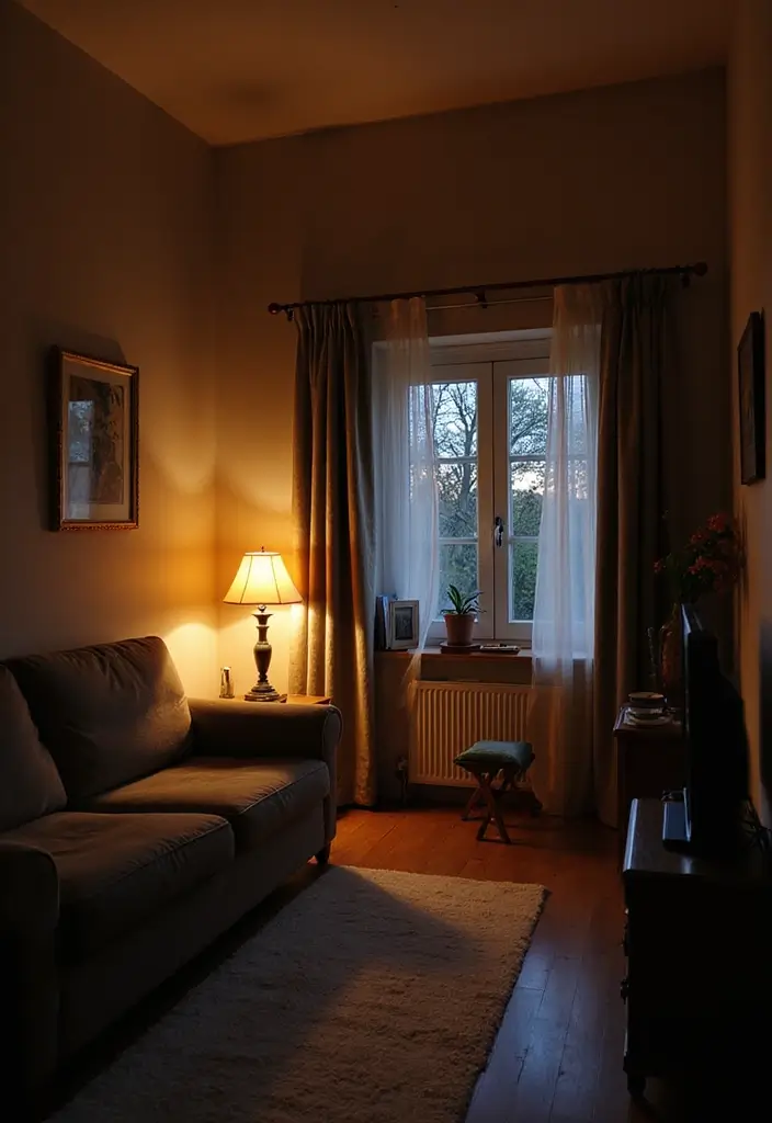 28 Dim Lighting Living Room Ideas That Feel Warm and Relaxing - 11. Cozy Nooks with Dim Lighting