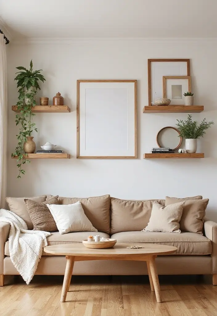 28 Earthy Living Room Ideas That Feel Grounded and Relaxed - 11. Natural Wood Accents