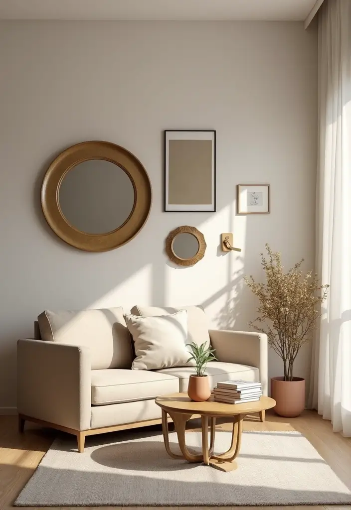 28 Light Brown Living Room Ideas That Feel Neutral and Inviting - 25. Wall Decor to Elevate the Look