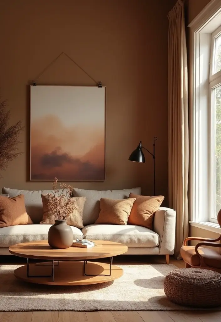 28 Light Brown Living Room Ideas That Feel Neutral and Inviting - 7. Layering Different Shades of Brown