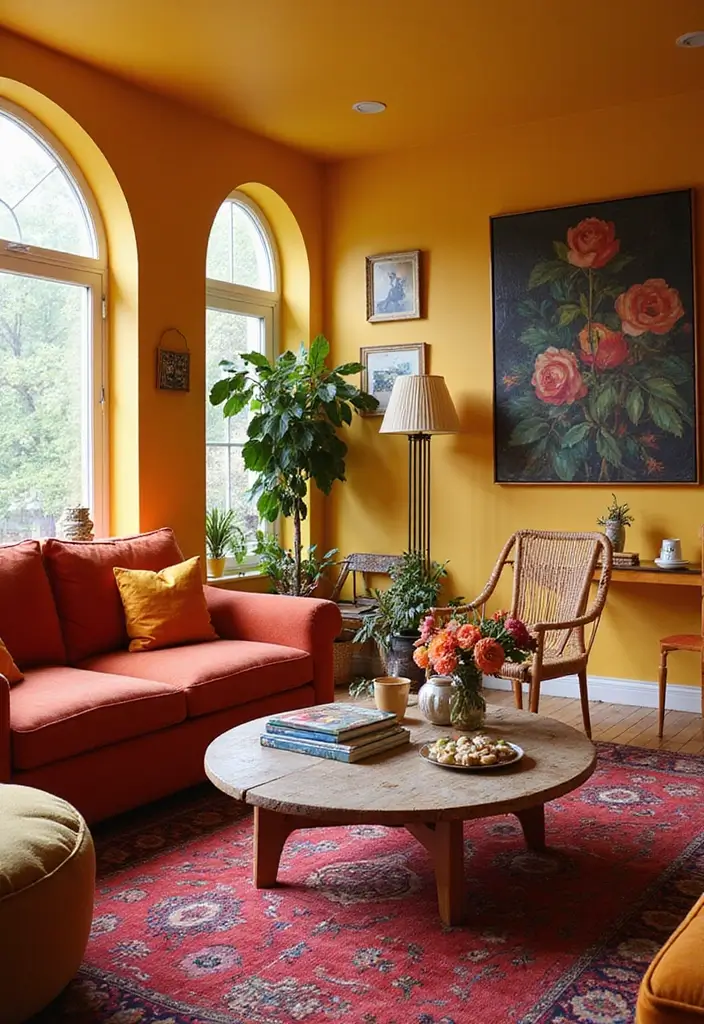 28 Living Room Loft Ideas That Feel Open and Urban - 11. Bold Color Schemes