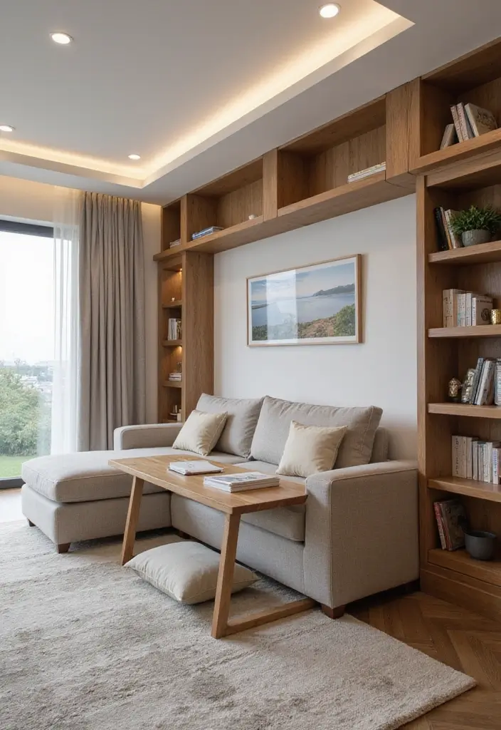 28 Living Room Loft Ideas That Feel Open and Urban - 13. Multi-Functional Spaces