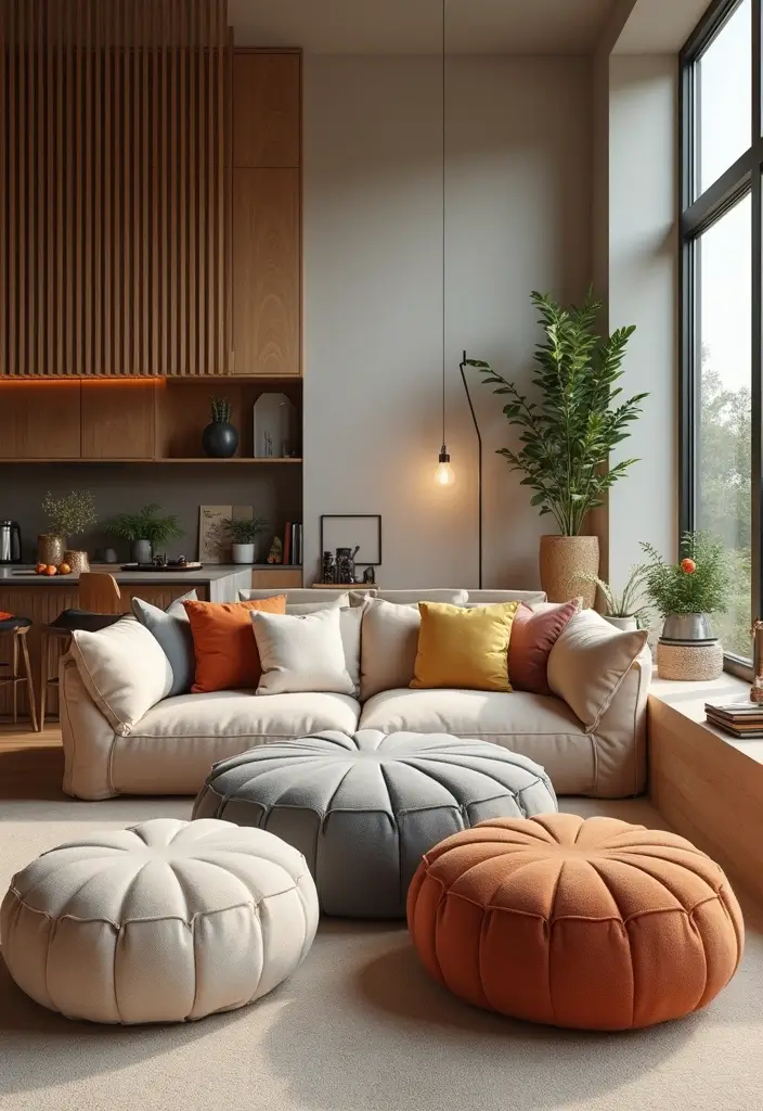 28 Living Room Loft Ideas That Feel Open and Urban - 25. Multi-Level Seating